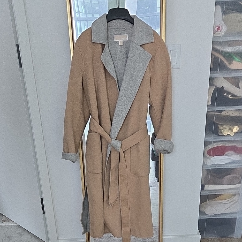 MICHAEL Michael Kors Camel and Gray Trench Coat
